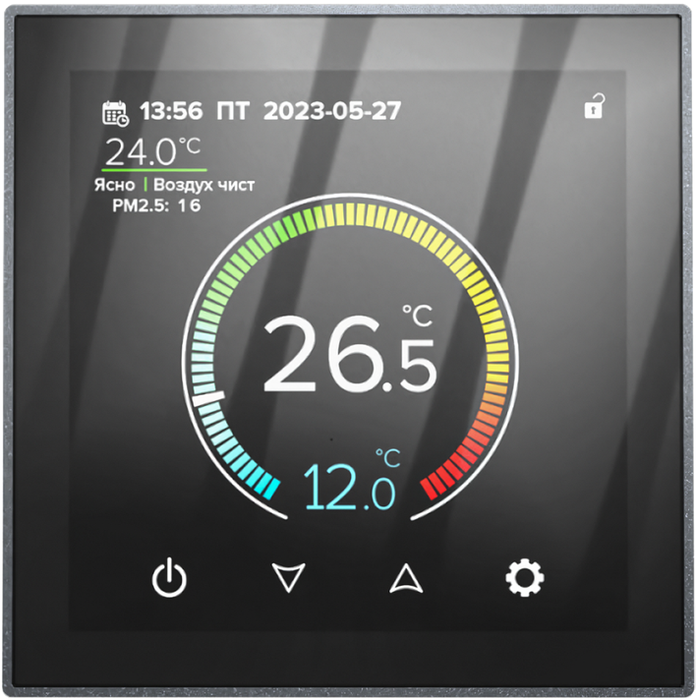 Терморегулятор для теплого пола Caleo C937 WI-FI black tsx c701tm 11gd wi fi терморегулятор terneo sx с рамкой livolo с сенсорным управлением внешний датчик температуры золотой