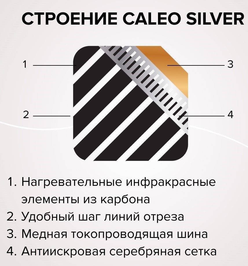 Пленочный теплый пол 2 м<sup>2</sup> Caleo