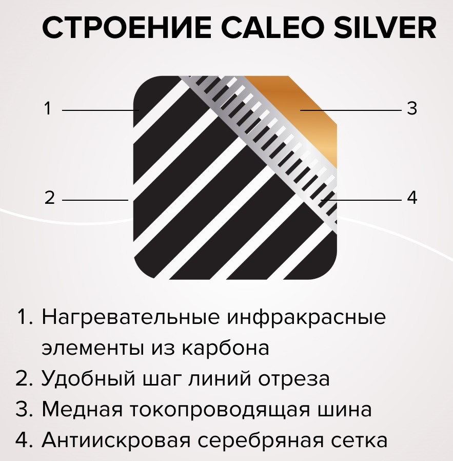 Пленочный теплый пол 1 м<sup>2</sup> Caleo