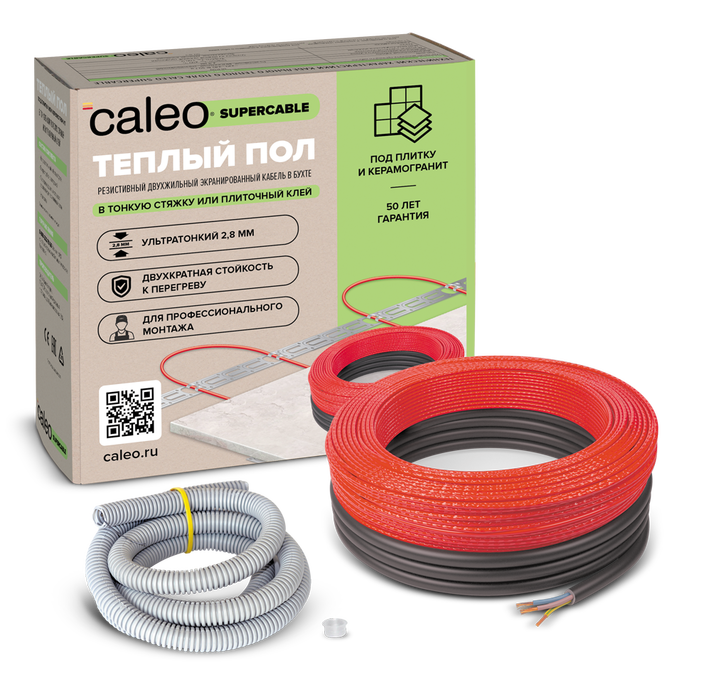 Нагревательный кабель 15 м<sup>2</sup> Caleo инфракрасная пленка для теплого пола caleo grid 3 м2 660 вт