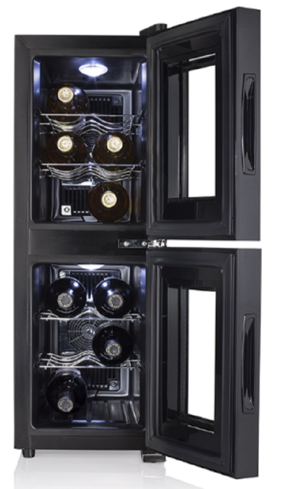 Отдельностоящий винный шкаф 12-21 бутылка Cellar Private CP012-2E, цвет чёрный - фото 2