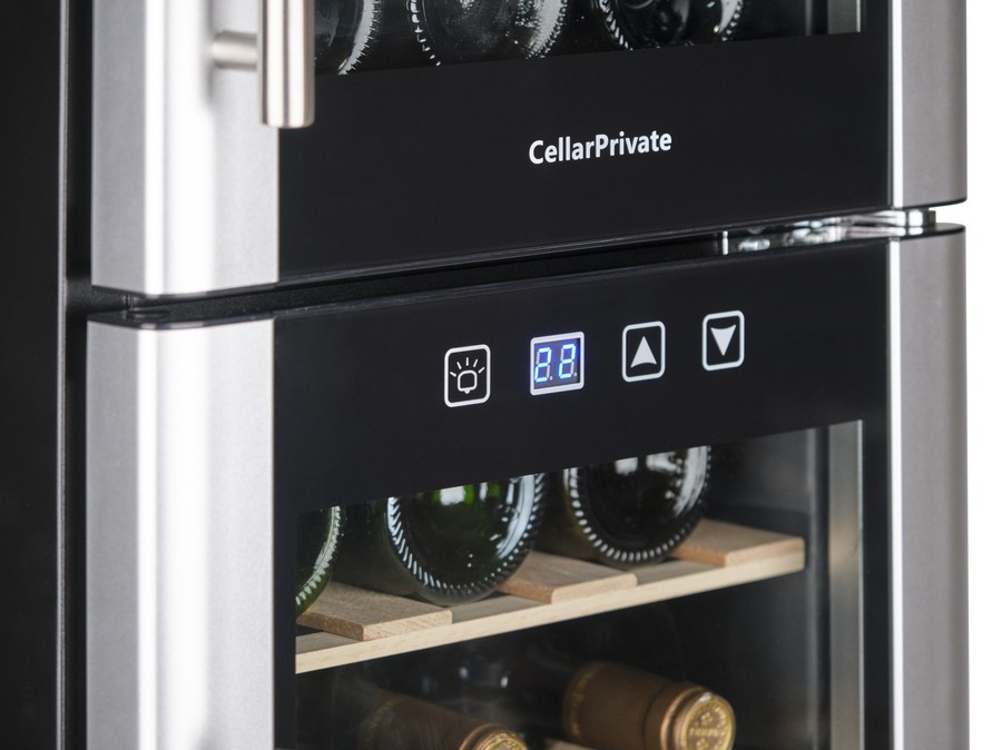 Отдельностоящий винный шкаф 12-21 бутылка Cellar Private CP021-2E, цвет чёрный - фото 2