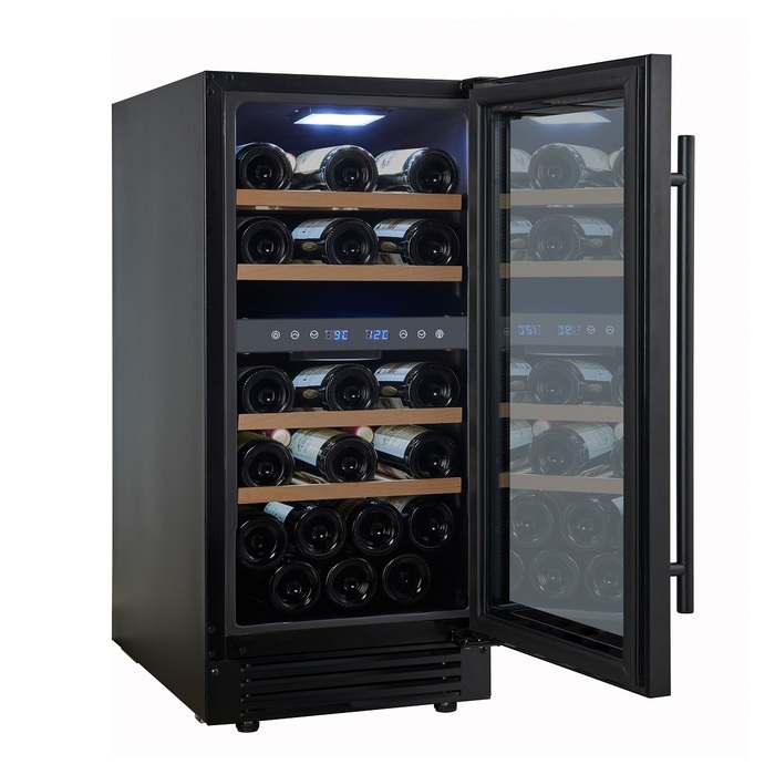 Встраиваемый винный шкаф 22-50 бутылок Cellar Private CP027-2TB, цвет чёрный - фото 2