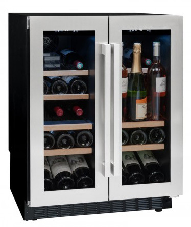 Встраиваемый винный шкаф 22-50 бутылок Avintage AVU41SXDPA, цвет черный/серебро - фото 1