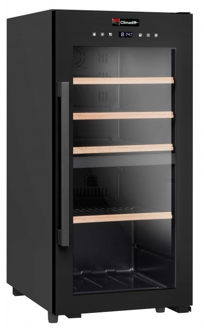 Отдельностоящий винный шкаф 22-50 бутылок Climadiff CD41B1, цвет черный - фото 2
