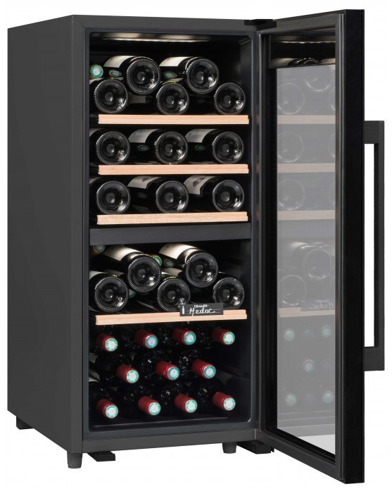 Отдельностоящий винный шкаф 22-50 бутылок Climadiff CD41B1, цвет черный - фото 3