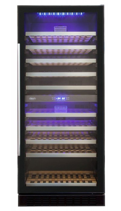 Встраиваемый винный шкаф 101-200 бутылок Cold Vine C110-KBT2, цвет черный - фото 4