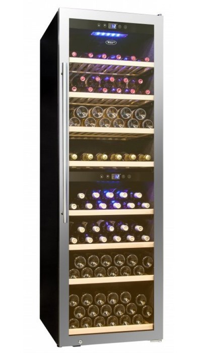 Отдельностоящий винный шкаф 101-200 бутылок Cold Vine C180-KSF2, цвет черный