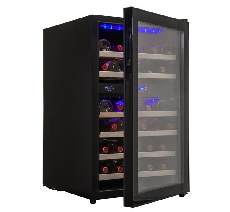 Отдельностоящий винный шкаф 22-50 бутылок Cold Vine C34-KBF2, цвет черный - фото 2