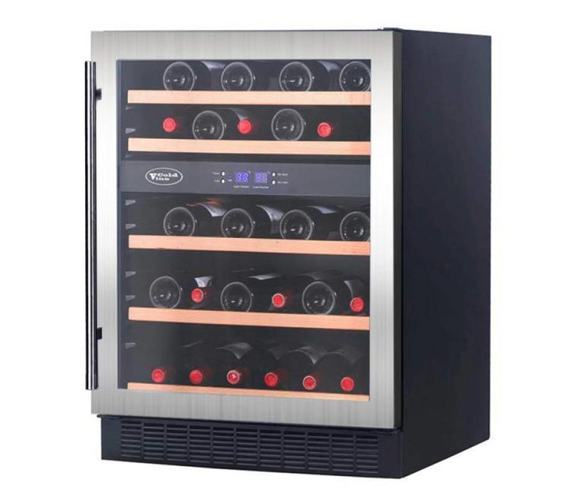 Встраиваемый винный шкаф 22-50 бутылок Cold Vine C44-KST2, цвет черный - фото 1