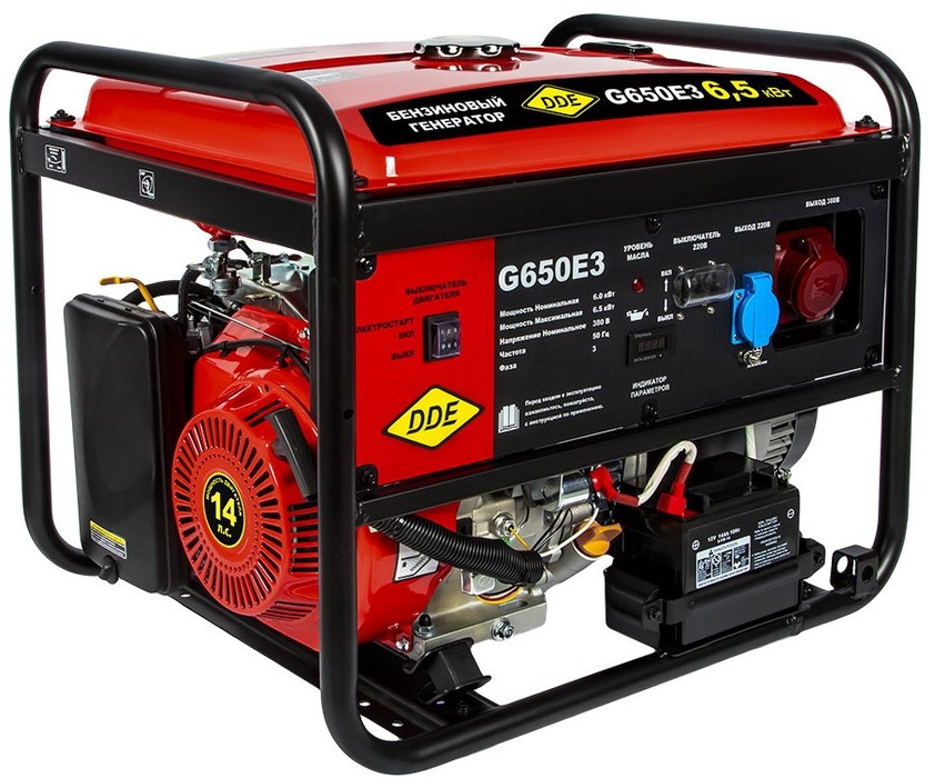 бензиновый генератор dde g650e3 6500 вт Бензиновый DDE G650E3