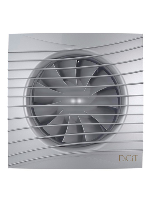 Вытяжка для ванной диаметр 100 мм DiCiTi SILENT 4C gray metal, цвет серый - фото 2