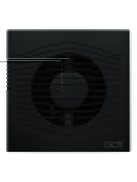 Вытяжка для ванной диаметр 100 мм DiCiTi SLIM 4C Matt Black, размер 100 - фото 2