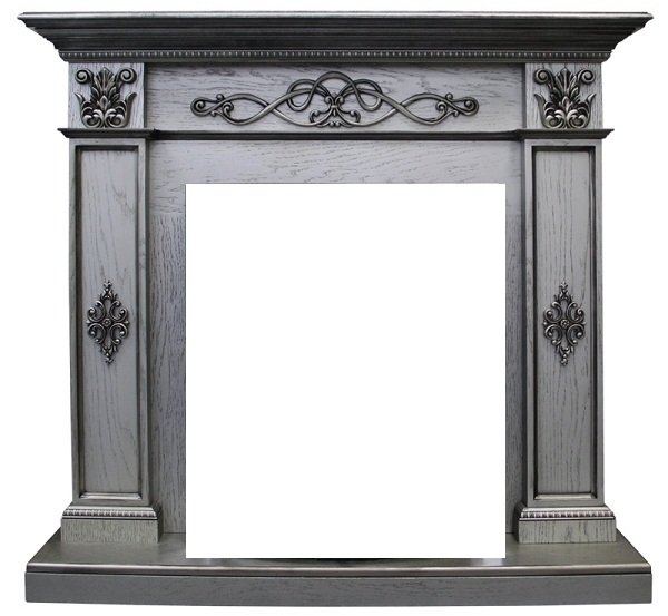Деревянный портал для камина Dimplex Derby (для классика Opti-Myst, Optiflame), цвет серебро