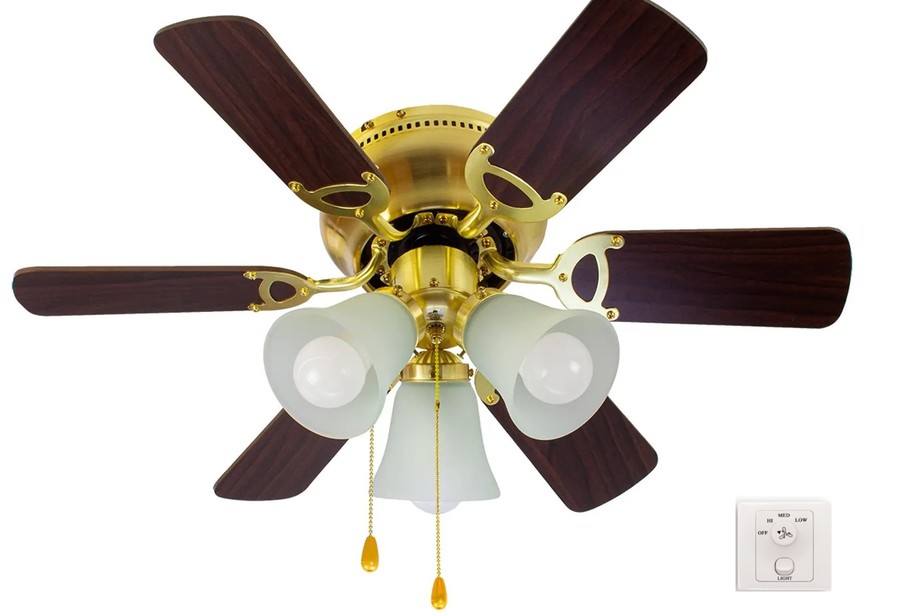

Потолочный вентилятор Dreamfan, Dreamfan Fast Satin Brass REG 76