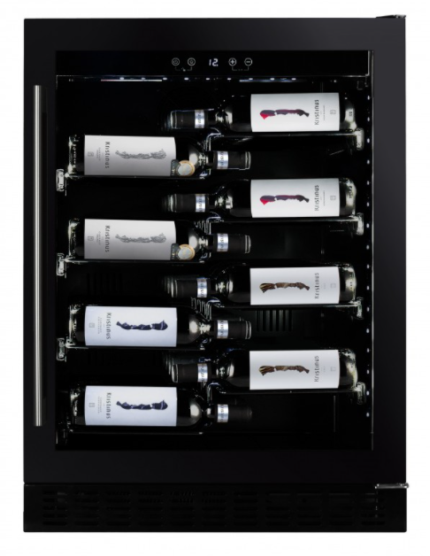 Встраиваемый винный шкаф 22-50 бутылок Dunavox DAUF-40.138B, цвет черный