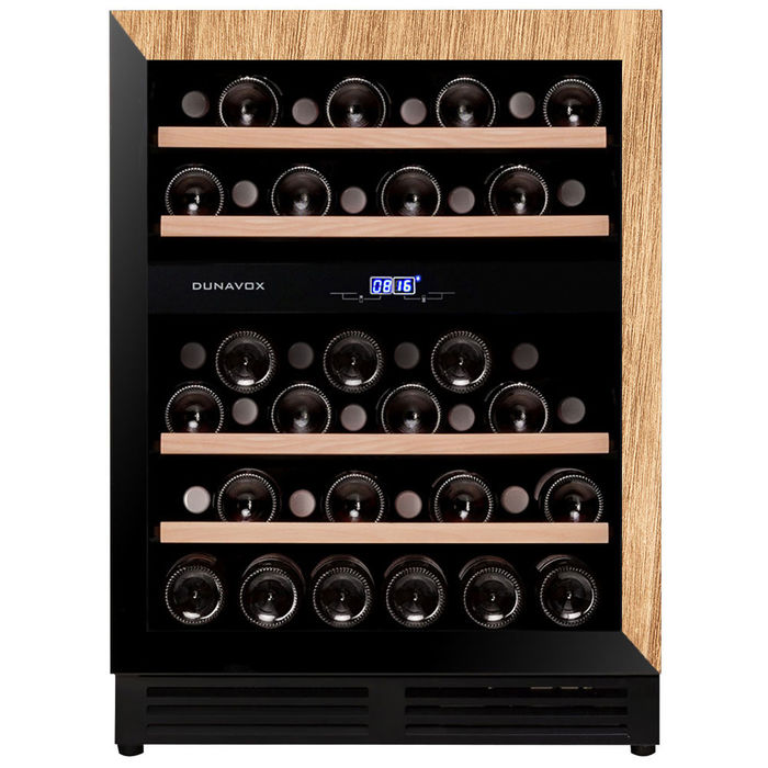 Встраиваемый винный шкаф 22-50 бутылок Dunavox DAUF-45.125DOP.TO, цвет черный