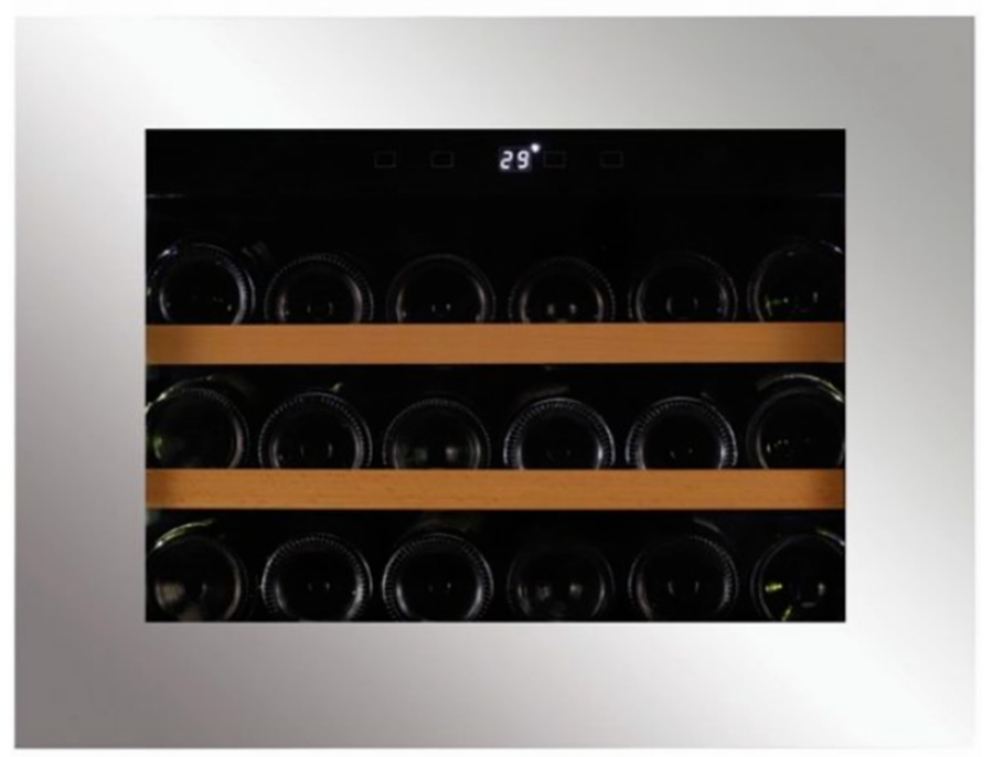 Встраиваемый винный шкаф Dunavox DAVG-18.46SS.TO, цвет черный/серебро - фото 2