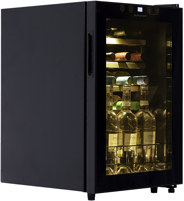 Отдельностоящий винный шкаф 12-21 бутылка Dunavox DXFH-20.62, цвет черный - фото 4