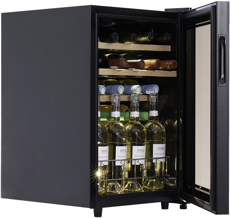 Отдельностоящий винный шкаф 12-21 бутылка Dunavox DXFH-20.62, цвет черный - фото 7