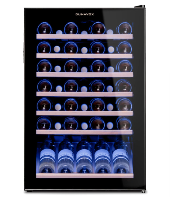 Отдельностоящий винный шкаф 22-50 бутылок Dunavox DXFH-48.130, цвет черный - фото 2