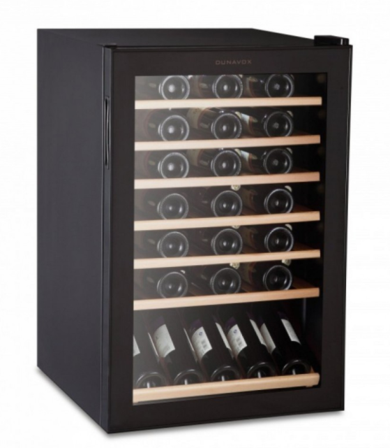 Отдельностоящий винный шкаф 22-50 бутылок Dunavox DXFH-48.130, цвет черный - фото 1