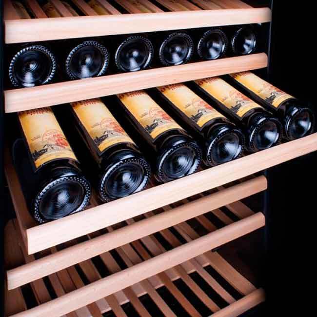 Встраиваемый винный шкаф 101-200 бутылок Dunavox DX-123.338DB, цвет черный - фото 2