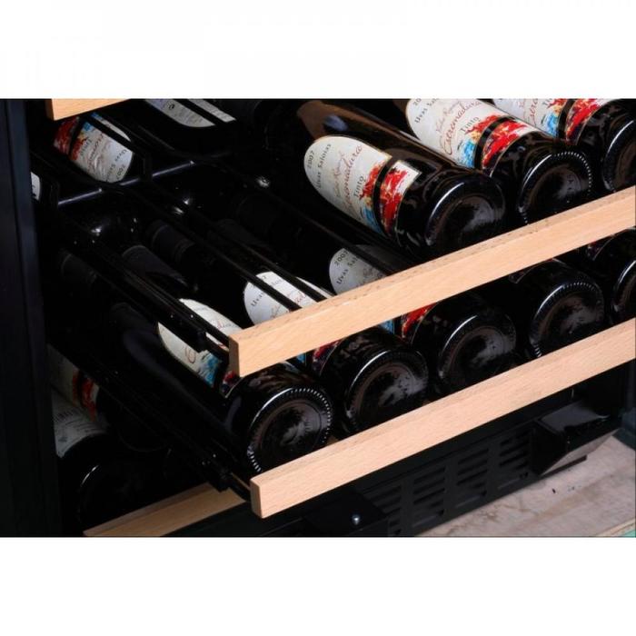Встраиваемый винный шкаф 101-200 бутылок Dunavox DX-166.428DBK, цвет черный - фото 5