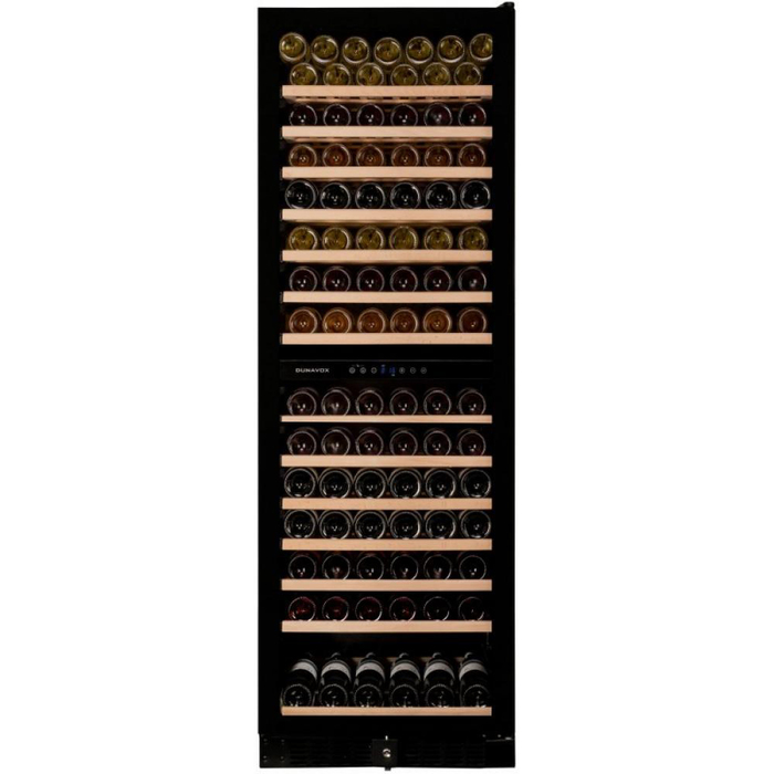 Встраиваемый винный шкаф 101-200 бутылок Dunavox DX-166.428DBK, цвет черный - фото 1