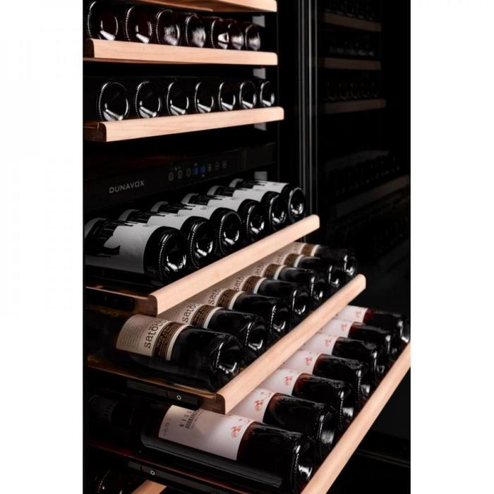 Встраиваемый винный шкаф 101-200 бутылок Dunavox DX-181.490DBK, цвет черный - фото 2