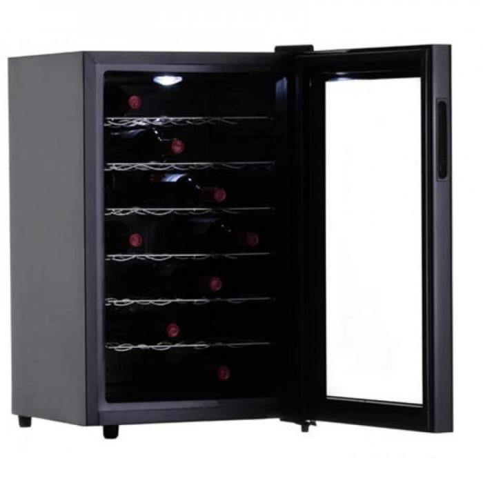 Отдельностоящий винный шкаф 22-50 бутылок Dunavox DX-28.65C, цвет черный - фото 3