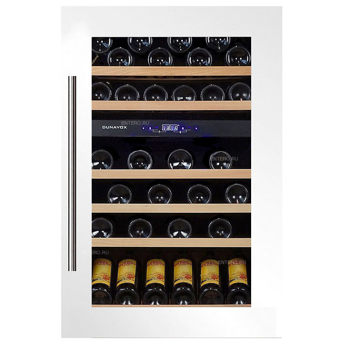 Встраиваемый винный шкаф 51-100 бутылок Dunavox DX-57.146DWK, цвет черный - фото 1