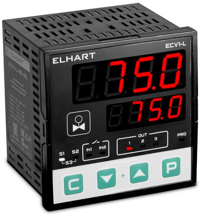 Терморегулятор ELHART ECV1-L-RR-RS датчик температуры elhart tre c01 pt100 b3 d5 l20 1 5m a