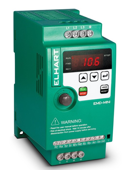 Преобразователь частоты ELHART EMD-MINI – 022 T, цвет зеленый - фото 1