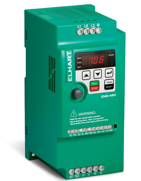 Преобразователь частоты ELHART EMD-MINI – 037 T, цвет зеленый