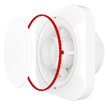 Вытяжка для ванной диаметр 100 мм ERA DISC 4C-02, цвет белый - фото 3
