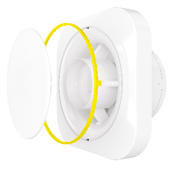 Вытяжка для ванной диаметр 100 мм ERA DISC 4C-02, цвет белый - фото 5
