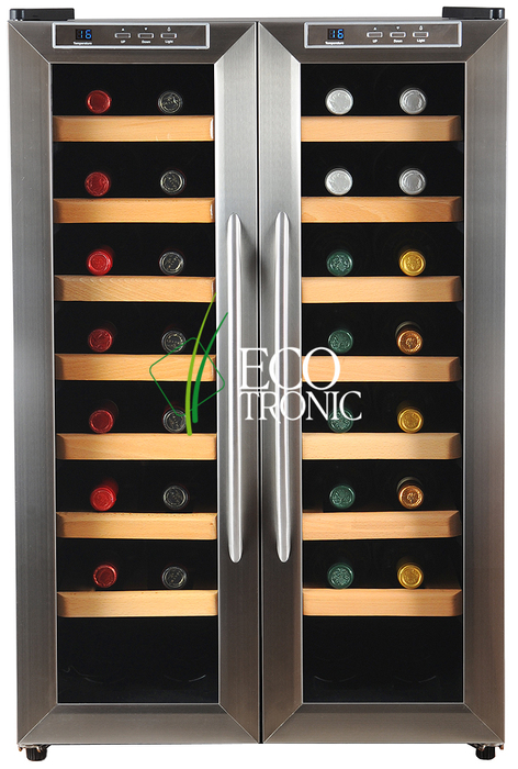 Отдельностоящий винный шкаф 22-50 бутылок Ecotronic WCM-32DE, цвет черный - фото 2