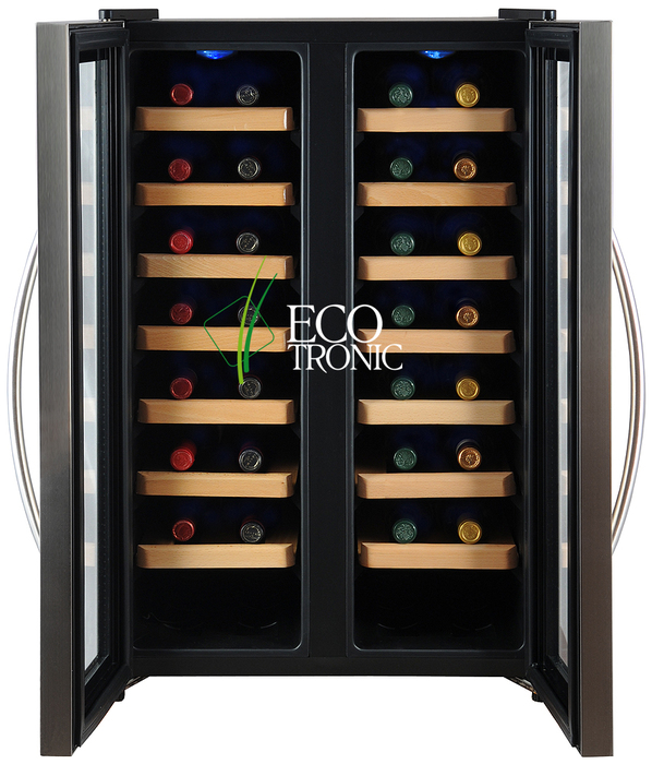 Отдельностоящий винный шкаф 22-50 бутылок Ecotronic WCM-32DE, цвет черный - фото 3