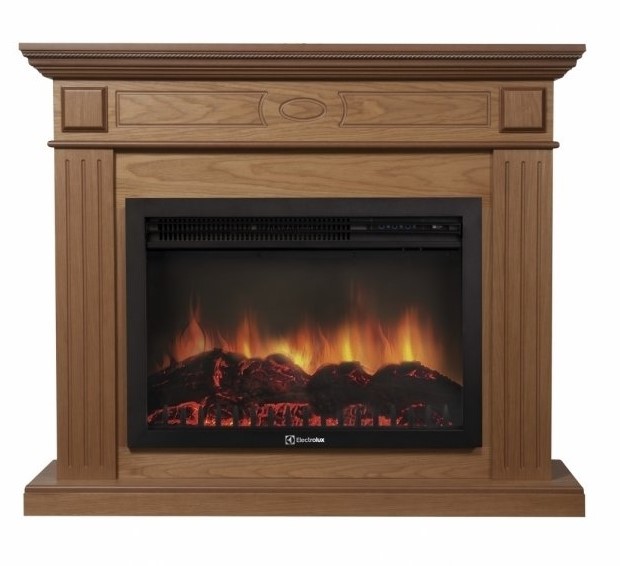 

Электрокамин с широким очагом 2D Electrolux, Дуб, Electrolux EFP/P-3020LS с порталом Firelight Bianco 30 дуб