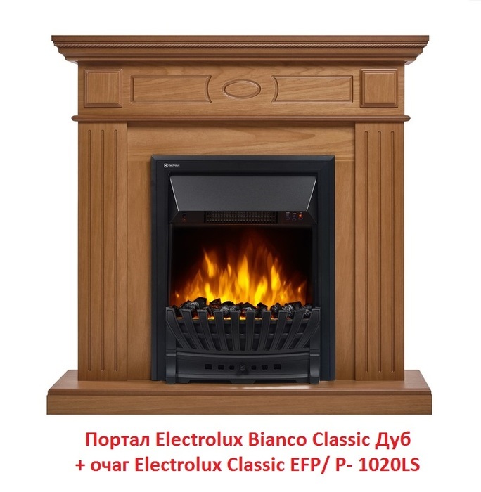 Классический портал для камина Electrolux Bianco Classic Дуб - фото 5
