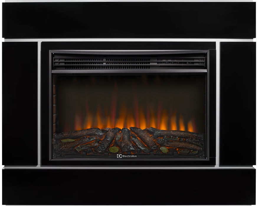 

Электрокамин с широким очагом 2D Electrolux, Черный, Electrolux EFP/P-3020LS N с порталом Firelight Lacado 30 черный