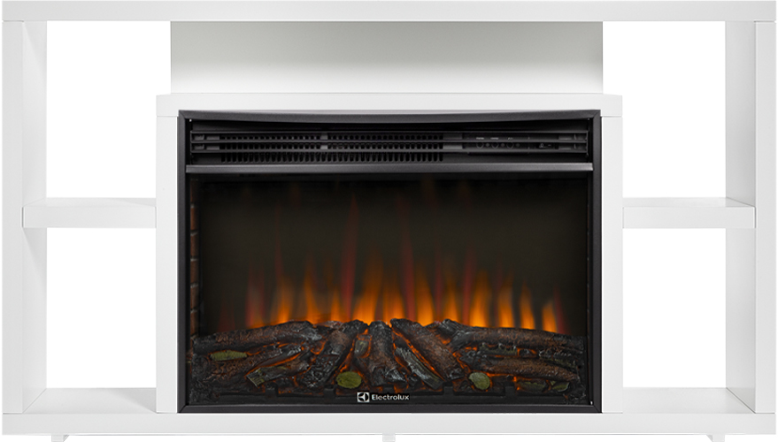 

Электрокамин с широким очагом 2D Electrolux, Белый, Electrolux EFP/P-3020LS N с порталом Firelight Multimedia 30 белый