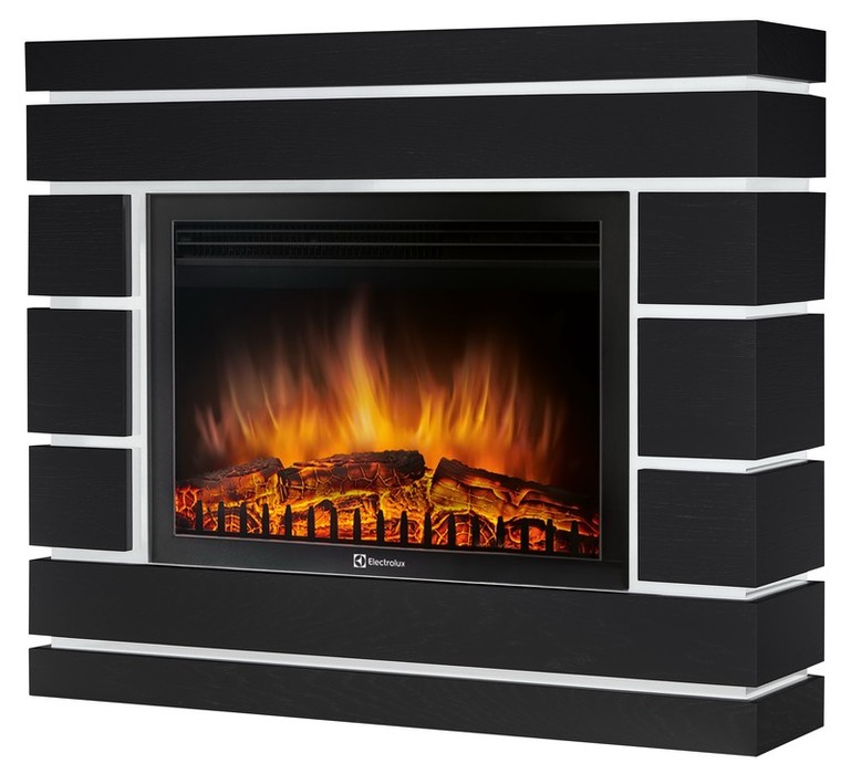 Электрокамин с широким очагом 2D Electrolux EFP/P-3320RLS с порталом Firelight Moderno 30 черный дуб