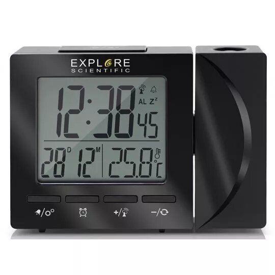 Проекционные часы Explore Scientific С проектором и термометром, черные - фото 1