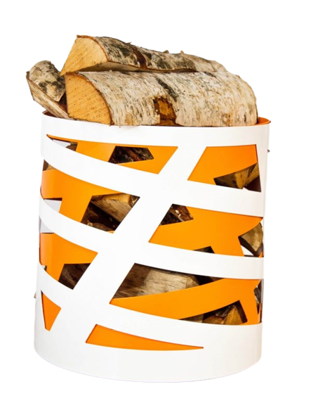 Дровница Fire&Wood шейкер спортивный с чашей под протеин бело оранжевый 500 мл