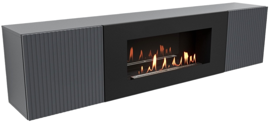 Настенный биокамин Firelight BFP-P1700L графит