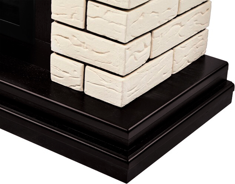Широкий портал Firelight Bricks 30 камень белый, шпон венге - фото 3
