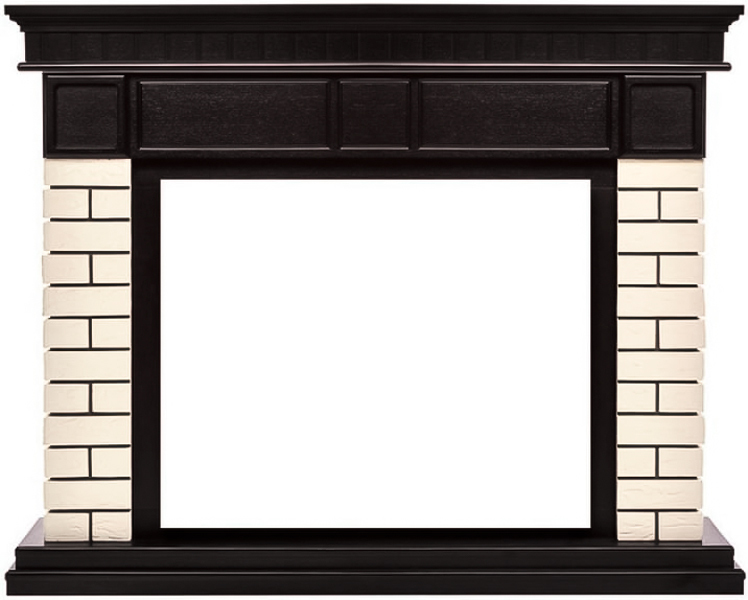 Широкий портал Firelight Bricks 30 камень белый, шпон венге - фото 1