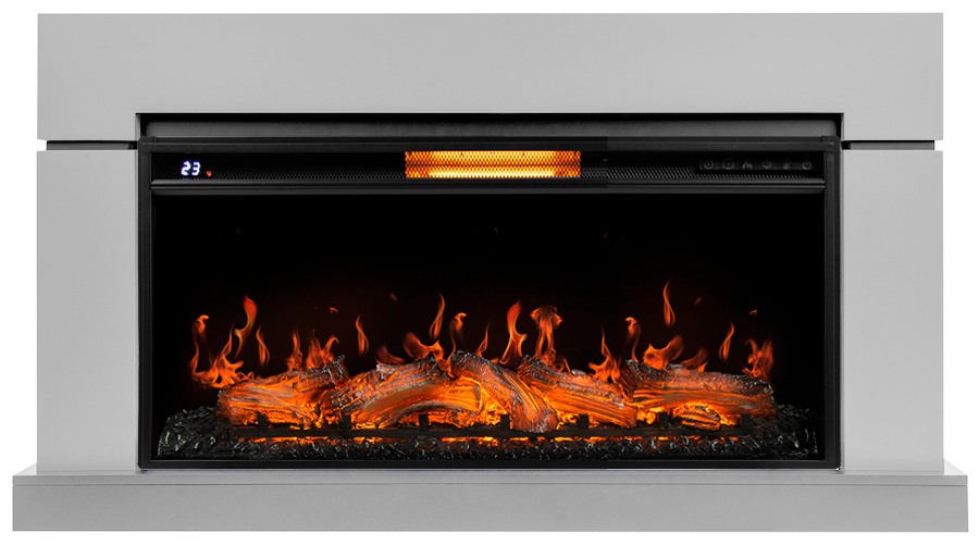 

Электрокамин с широким очагом 2D Royal Thermo, Серый, Royal Thermo Aurora RTFP/P-AR40LS с порталом Firelight Lindos 40, светло-серый, р/в